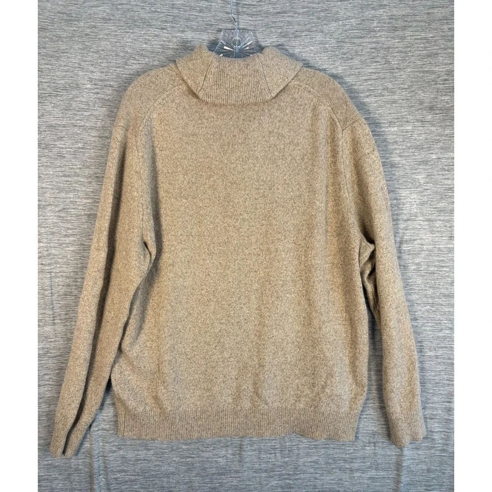 Banana Republic Italian Merino Wool Shawl Collar Sweater Mens XL Oatmeal Knit